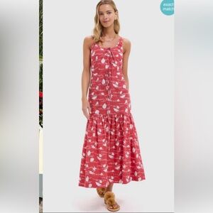 Tuckernuck red shell double drawstring dress - size large. Never worn